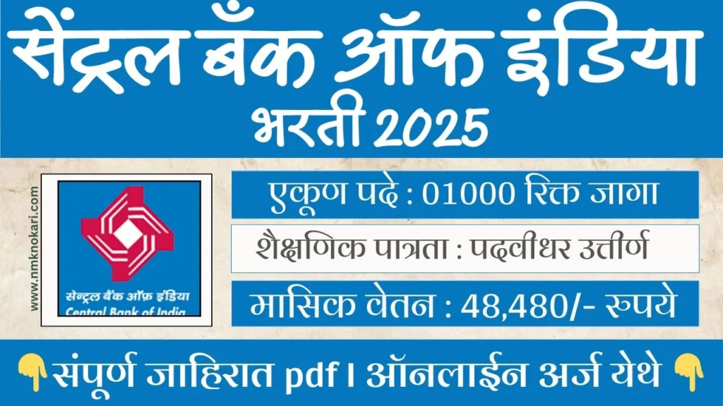 Central Bank of India Bharti 2025