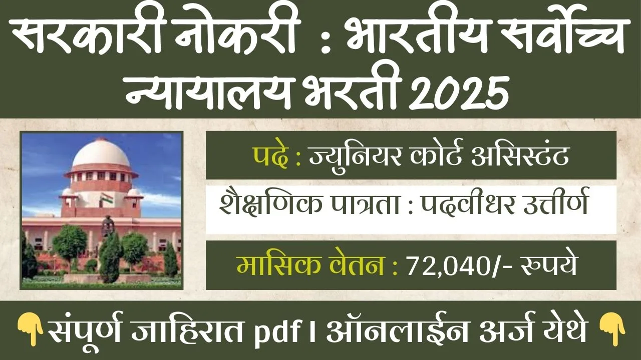 Supreme Court Bharti 2025