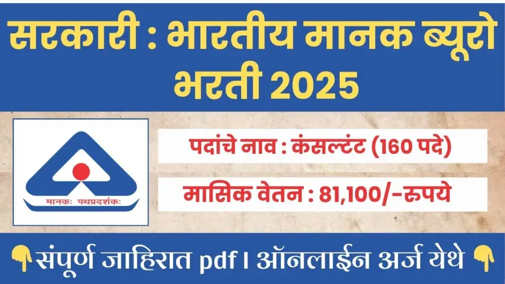 Bureau of Indian Standards Bharti 2025