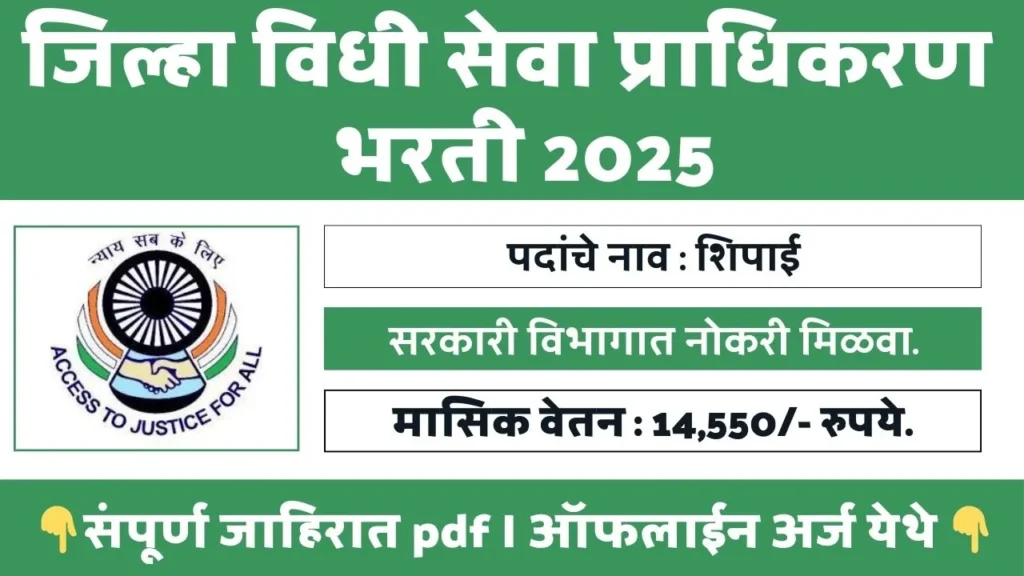 District Legal Services Authority Bharti 2025