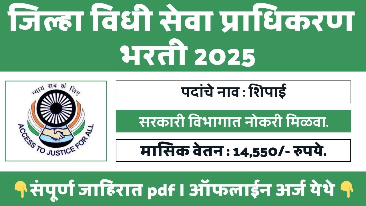 District Legal Services Authority Bharti 2025