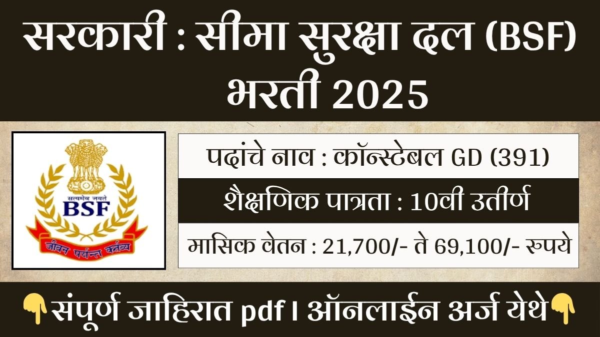 Border Security Force Bharti 2025