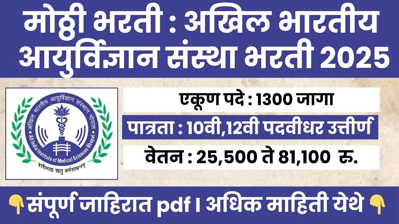 AIIMS CRE Bharti 2025