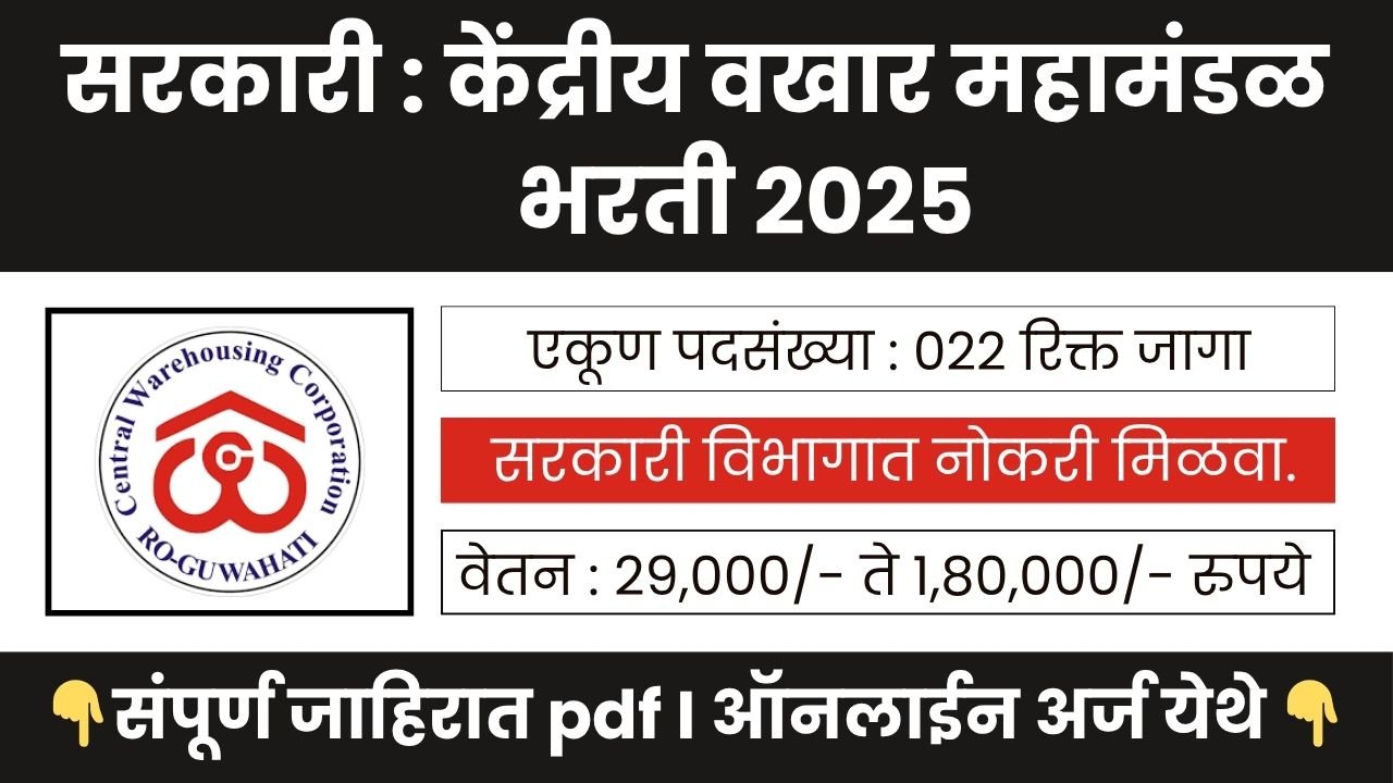 Central Warehousing Corporation Bharti 2025