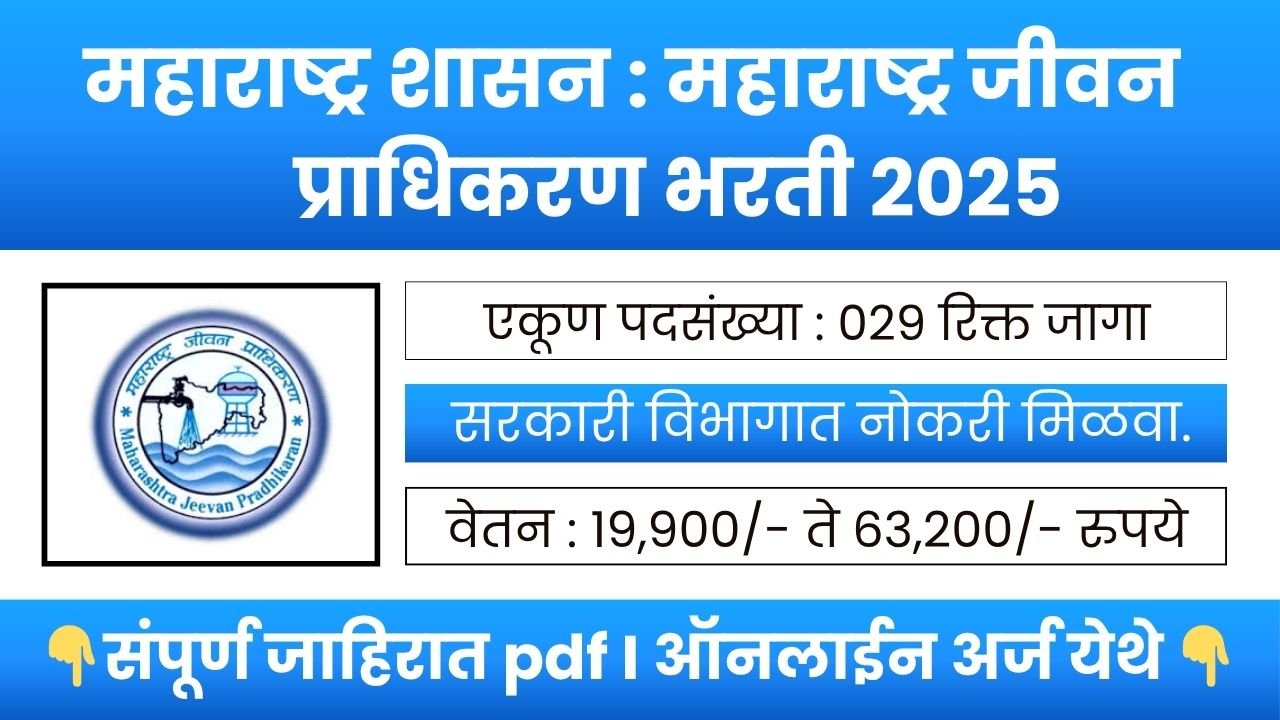 MJP Maharashtra Bharti 2025