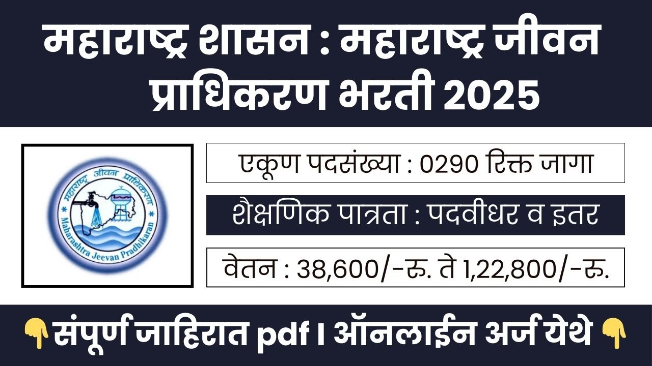Maharashtra Jeevan Pradhikaran Bharti 2025