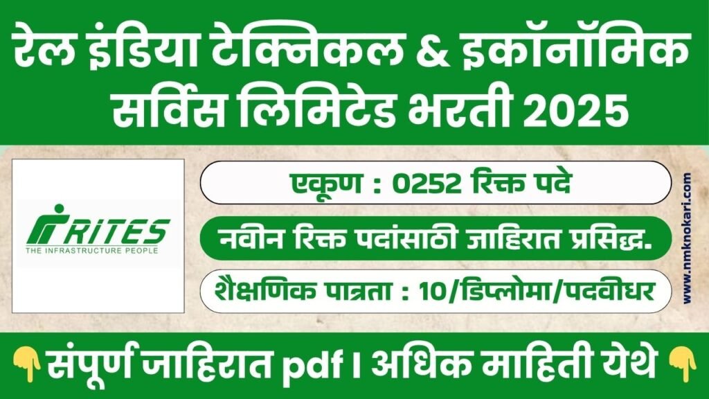 RITES Apprentice Bharti 2025