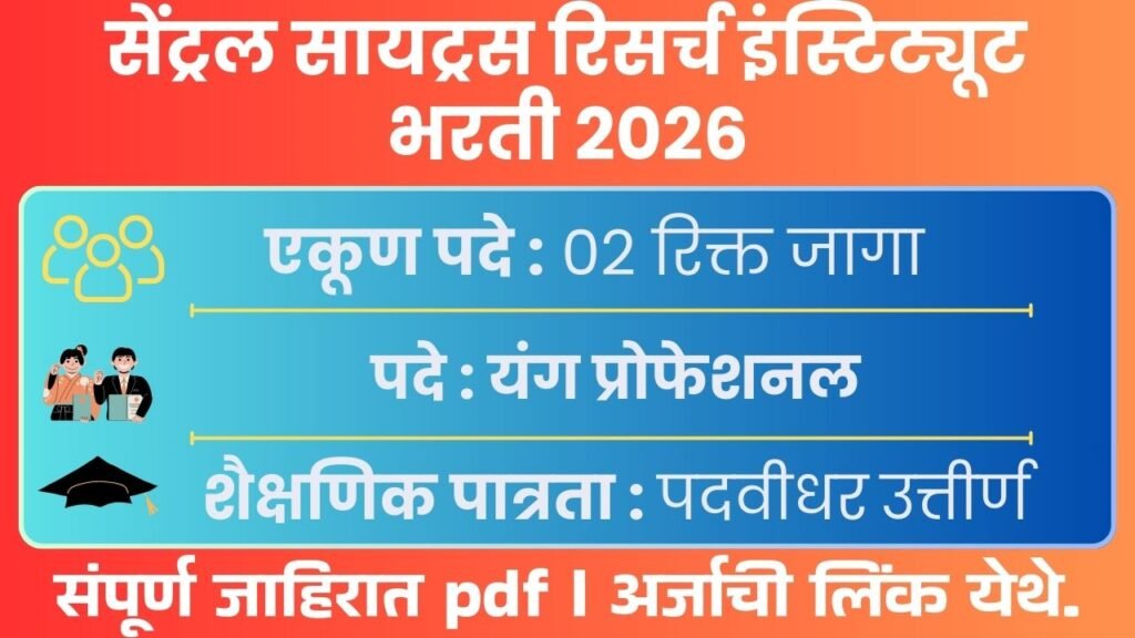 CAR CCRI Nagpur Recruitment 2026