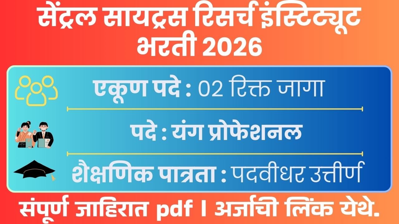 CAR CCRI Nagpur Recruitment 2026