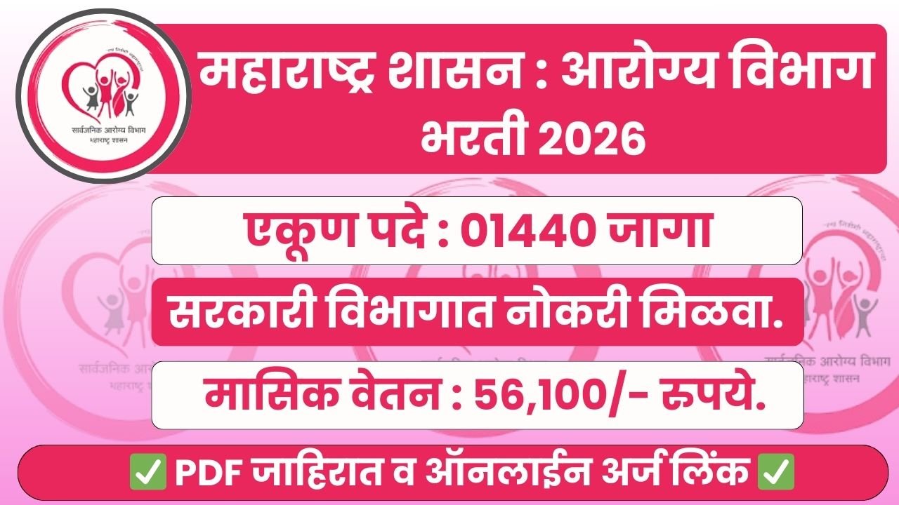 Arogya Vibhag MO Bharti 2026