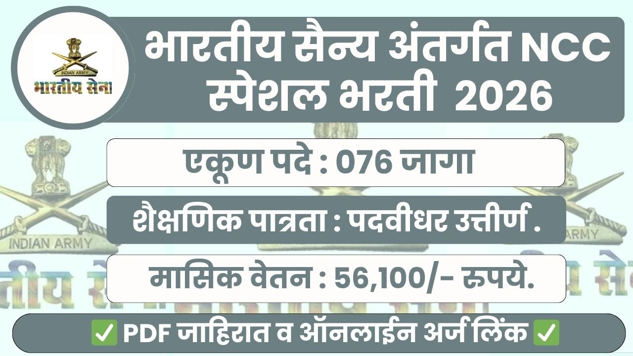 Indian Army NCC Bharti 2026