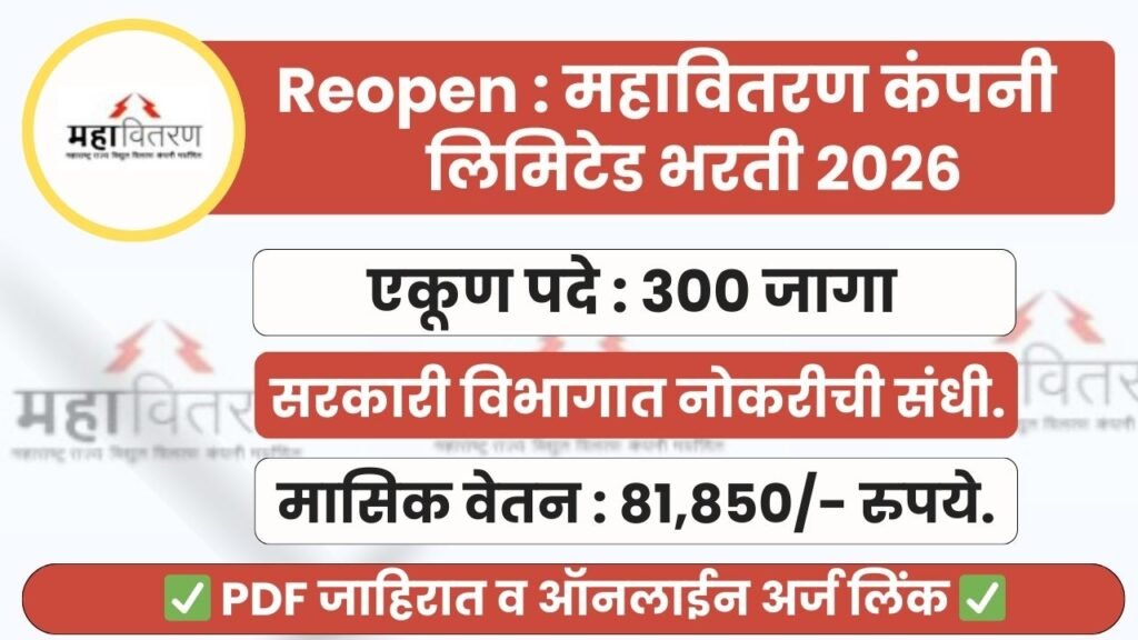 Mahavitaran Bharti 2025