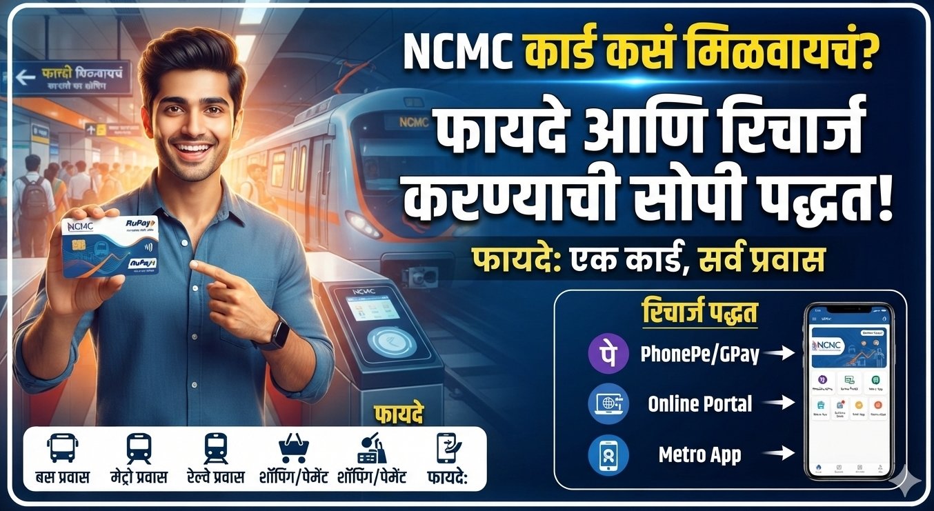 ➡️ One Nation, One Card: NCMC CARD काय आहे? कसं मिळवायचं, फायदे आणि रिचार्ज करण्याची सोपी पद्धत! 1 ncmc kard